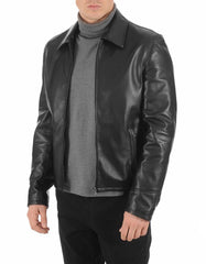 Atlas Black Leather Biker Jacket