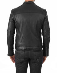 Blade Black Leather Biker Jacket