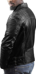 Blaze Black Leather Biker Jacket