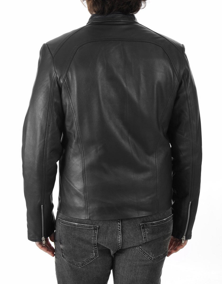 Bullet Black Leather Biker Jacket