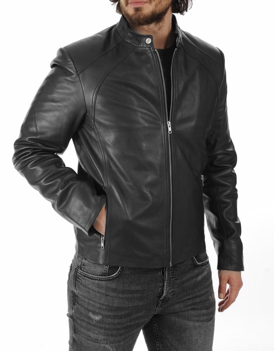 Bullet Black Leather Biker Jacket