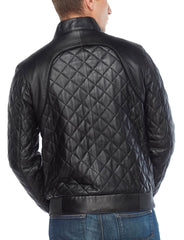 Catalyst Black Leather Bomber Jacket