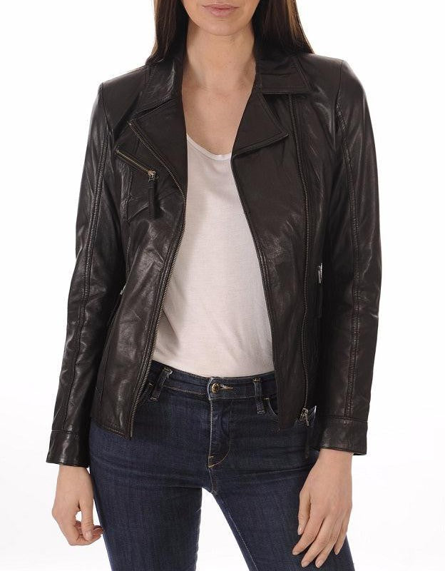 Echo Black Leather Biker Jacket