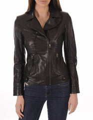 Echo Black Leather Biker Jacket