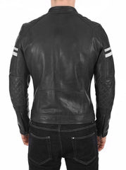 Eclipse Black Leather Biker Jacket