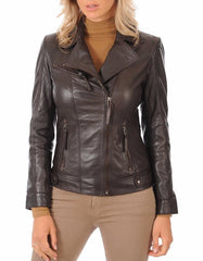 Eden Brown Leather Biker Jacket