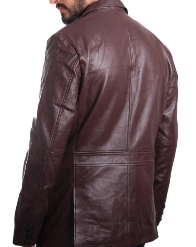 Elegance Brown Leather Biker Jacket