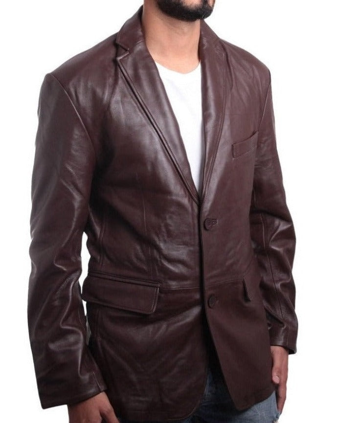 Elegance Brown Leather Biker Jacket