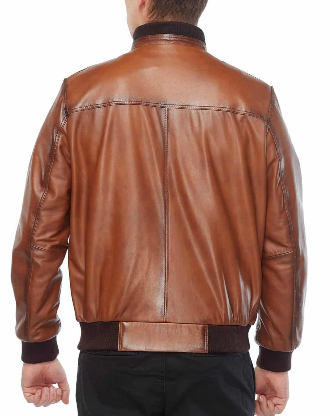 Impact Waxed Leather Bomber Jacket