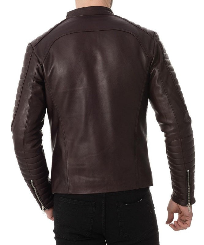 Legend Brown Leather Biker Jacket