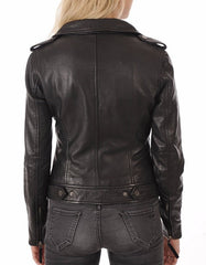 Lush Black Leather Biker Jacket