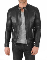 Matrix Black Leather Biker Jacket