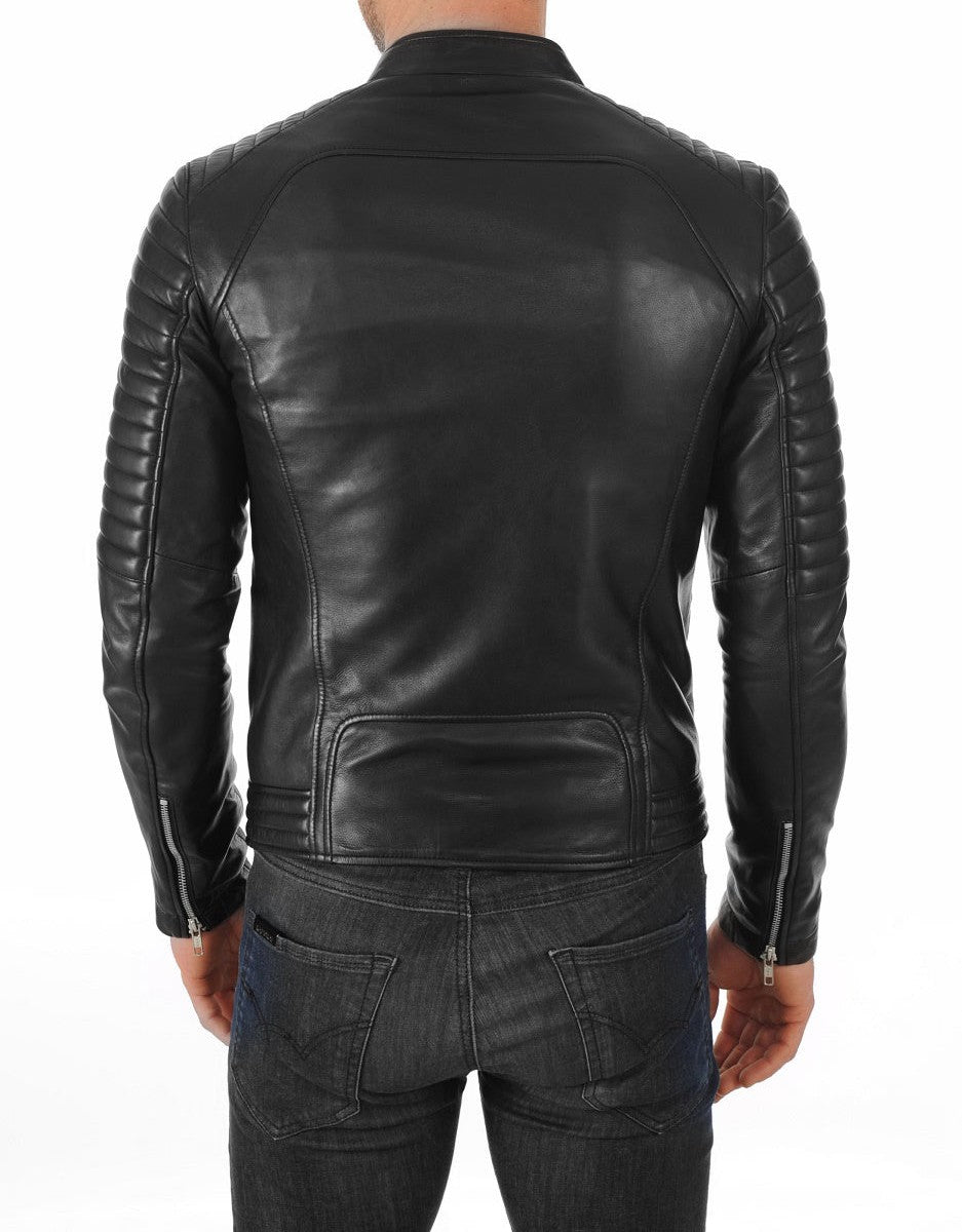 Matrix Black Leather Biker Jacket