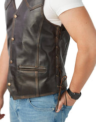 Bravo Vintage Brown Leather Vest