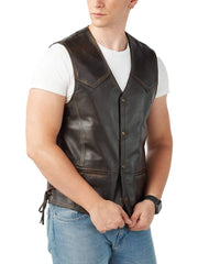 Bravo Vintage Brown Leather Vest