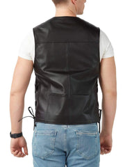 Cazador Black Leather Vest