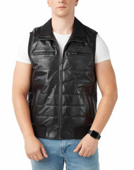 Dorado Black Leather Vest