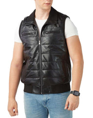 Dorado Black Leather Vest