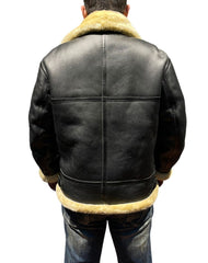 Everest Black Leather G-1 Bomber Leather Jacket