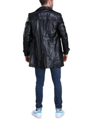 Gladiador Black Leather Coat