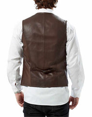 Guerrero Brown Leather Vest