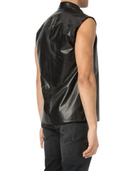 Pionero Black Leather Vest