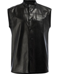 Pionero Black Leather Vest