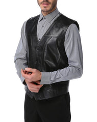 Rapido Black Leather Vest