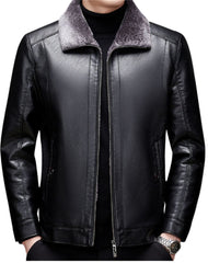 Timberline Black Faux Shearling Leather Jacket