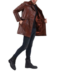 Vanguardia Tan Leather Coat