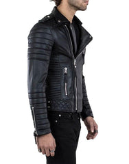 Men's Real Lambskin Leather Moto Jacket: Embrace Urban Edge