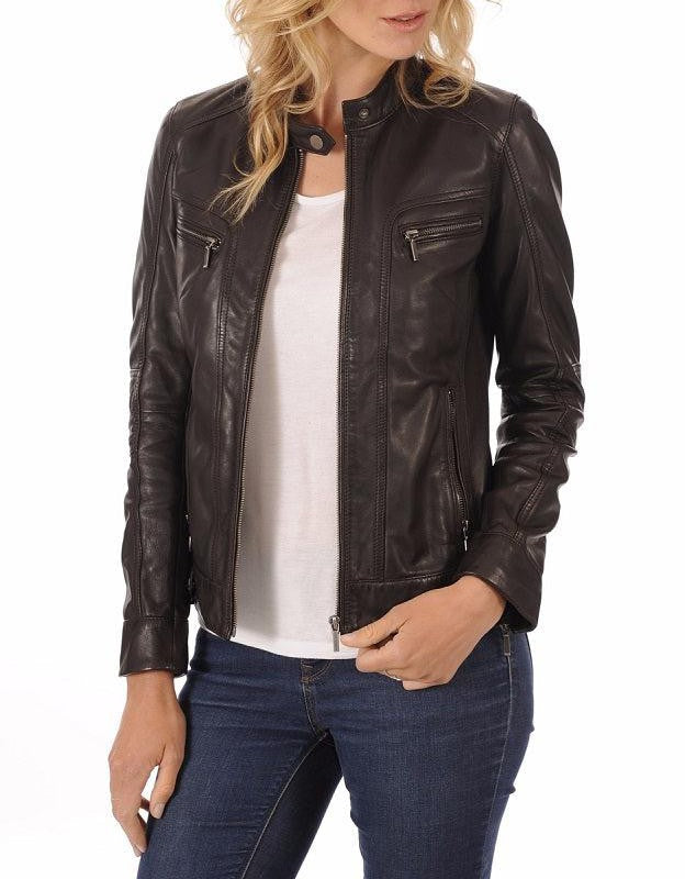 Muse Black Leather Biker Jacket