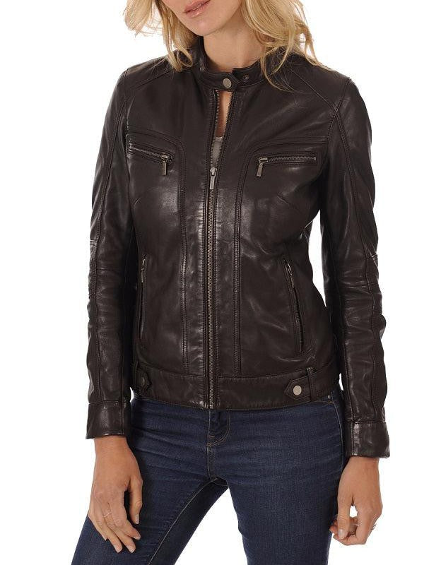 Muse Black Leather Biker Jacket