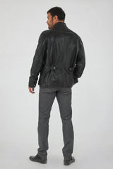 Nemesis Black Leather 3/4 Length Jacket