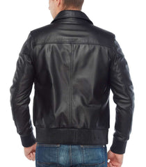 Nomad Black Leather Bomber Jacket