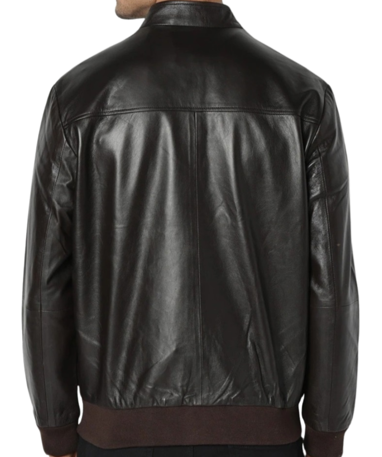 Pioneer Brown Leather Bomber Jacket