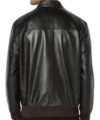 Pioneer Brown Leather Bomber Jacket