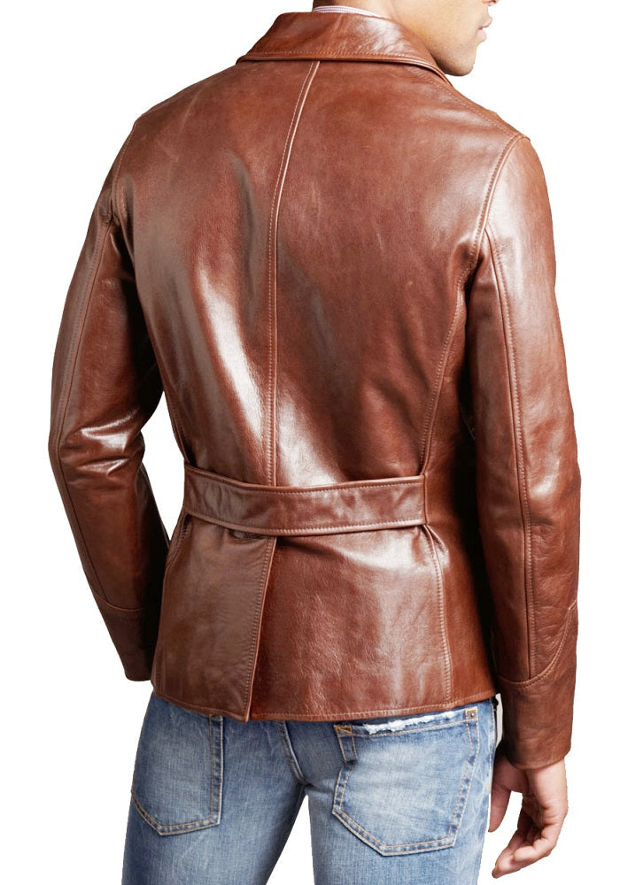 Prestige Tan Leather Blazer