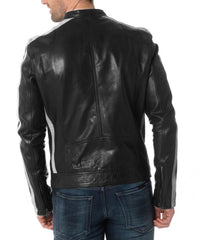 Raptor Black Leather Biker Jacket