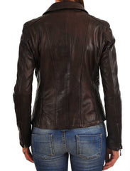 Raven Brown Leather Blazer