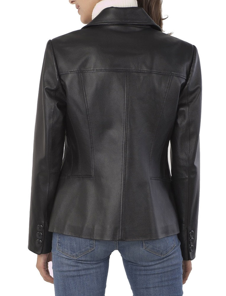 Rebel Black Leather Blazer