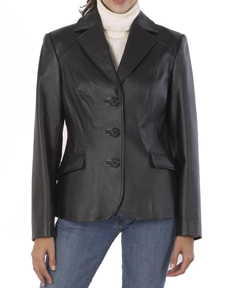 Rebel Black Leather Blazer