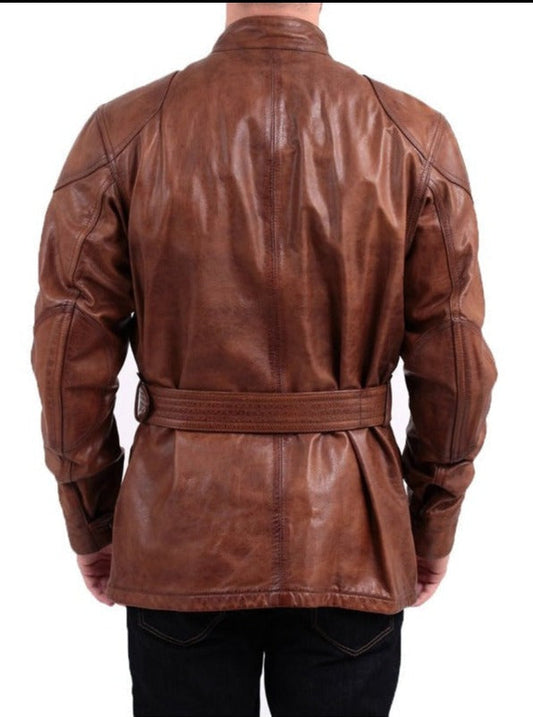 Renegade Brown Leather 3/4 Length Jacket