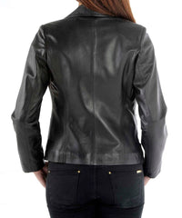 Revolve Black Leather Blazer