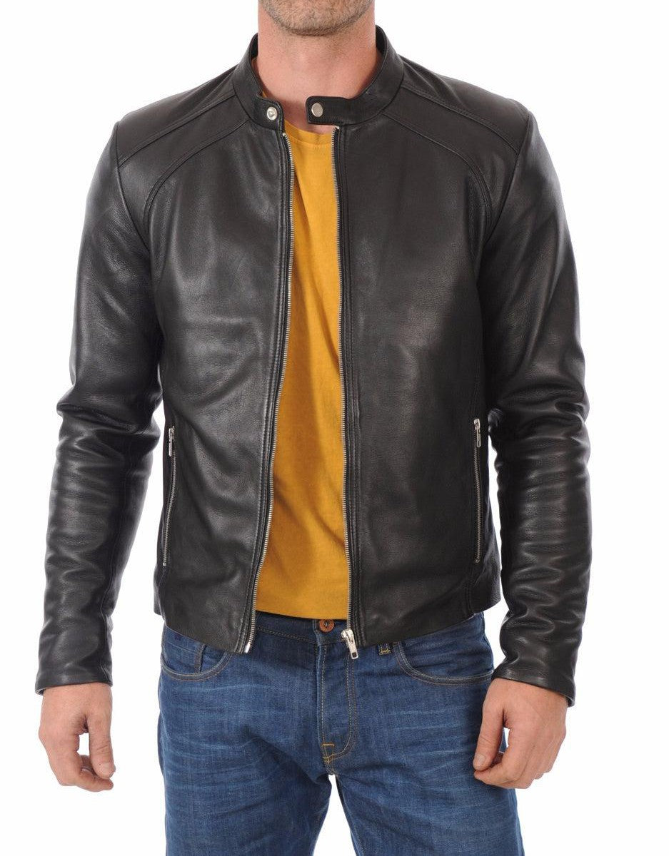 Rogue Black Leather Biker Jacket