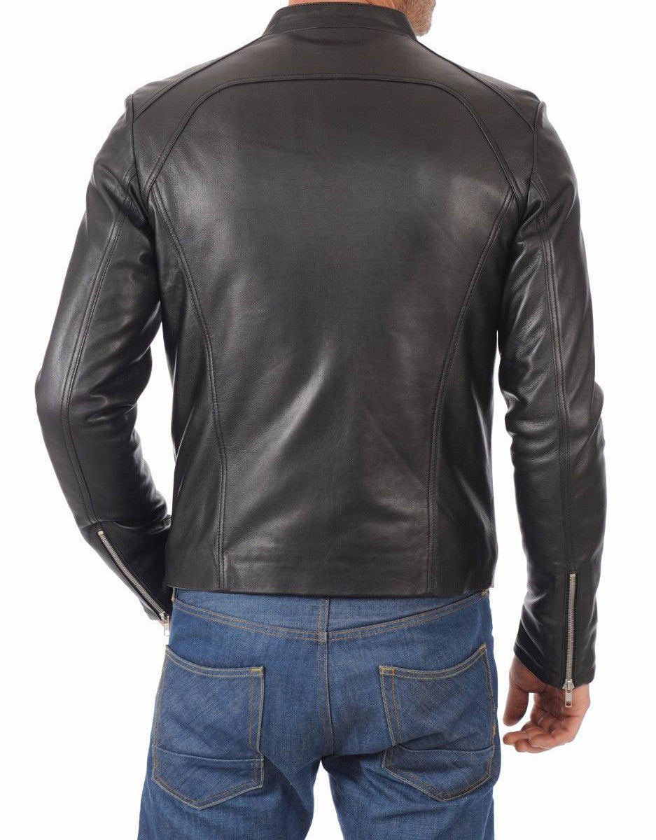 Rogue Black Leather Biker Jacket