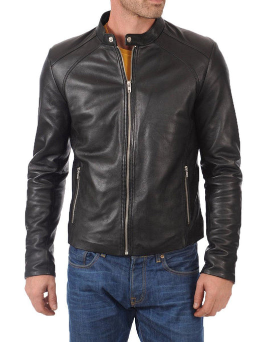 Rogue Black Leather Biker Jacket
