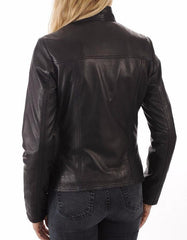 Starlight Black Leather Biker Jacket