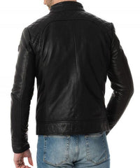 Thunder Black Leather Biker Jacket