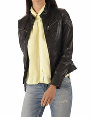 Twilight Black Leather Biker Jacket